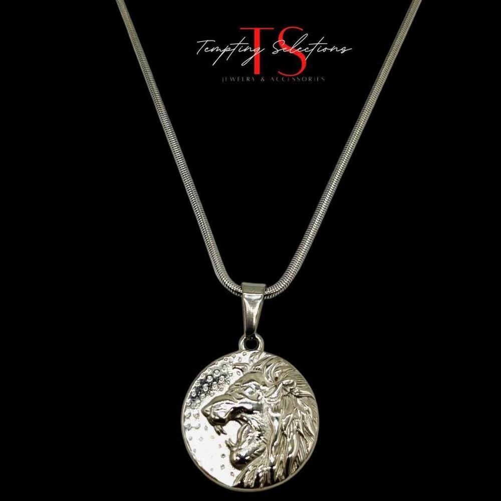 Stainless Steel Necklace With Lion 0f67
